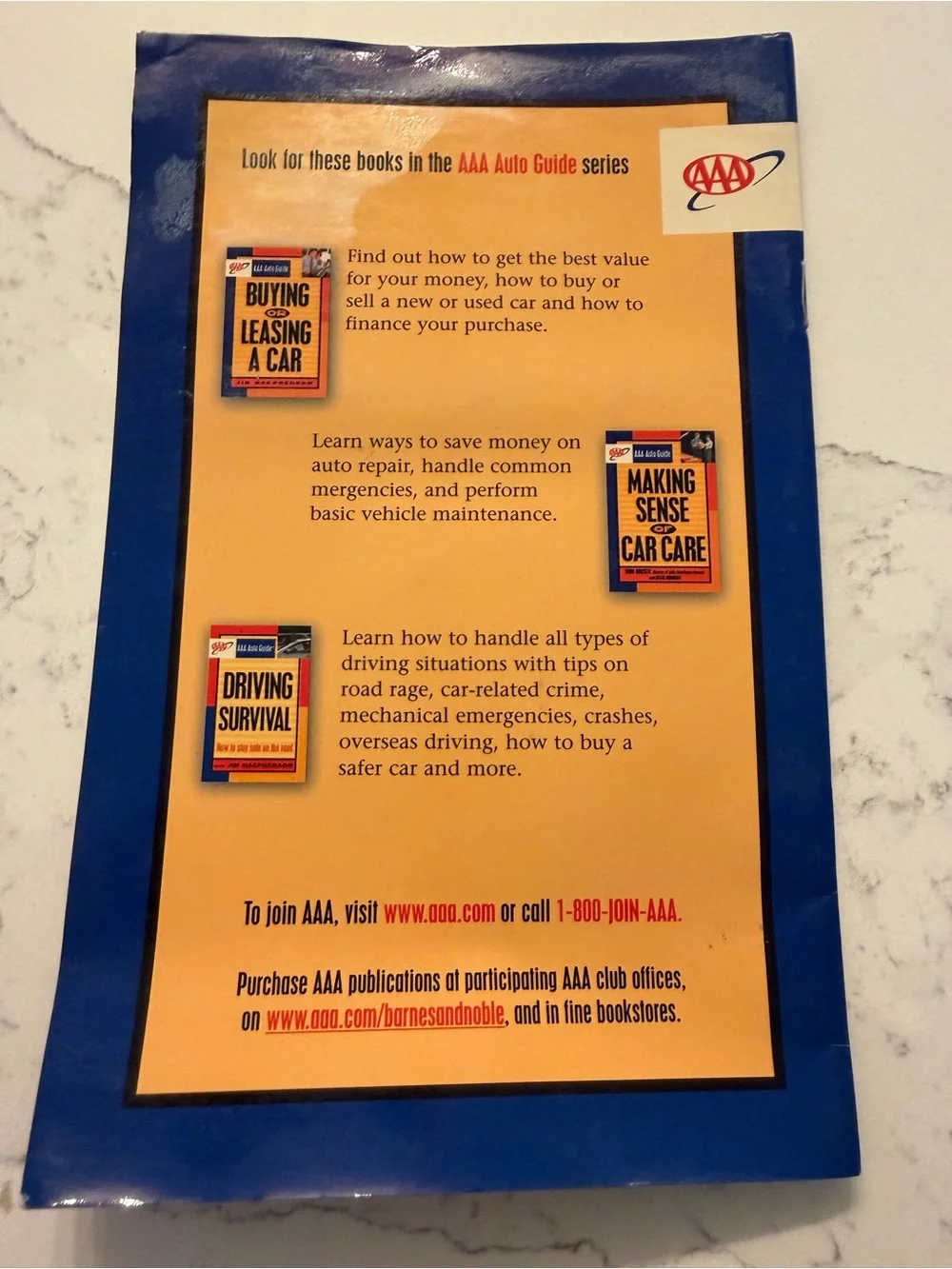 NWT aaa auto guide emergency car care guided and maintenance log